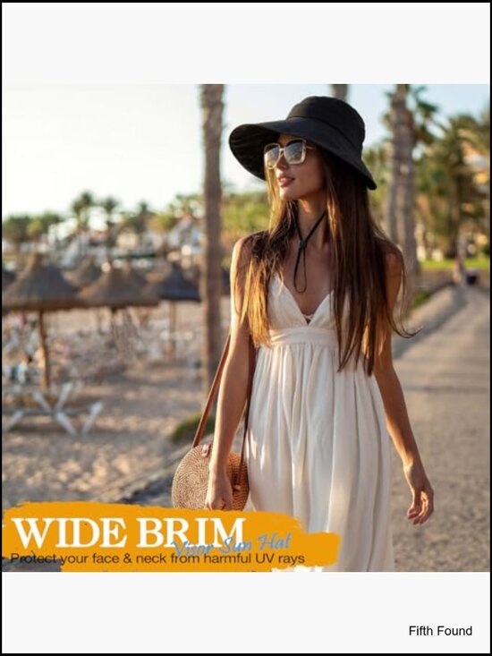 Women\'s Packable Sun Hat UPF 50+ Wide Brim Adjustable Travel Beach main image 6